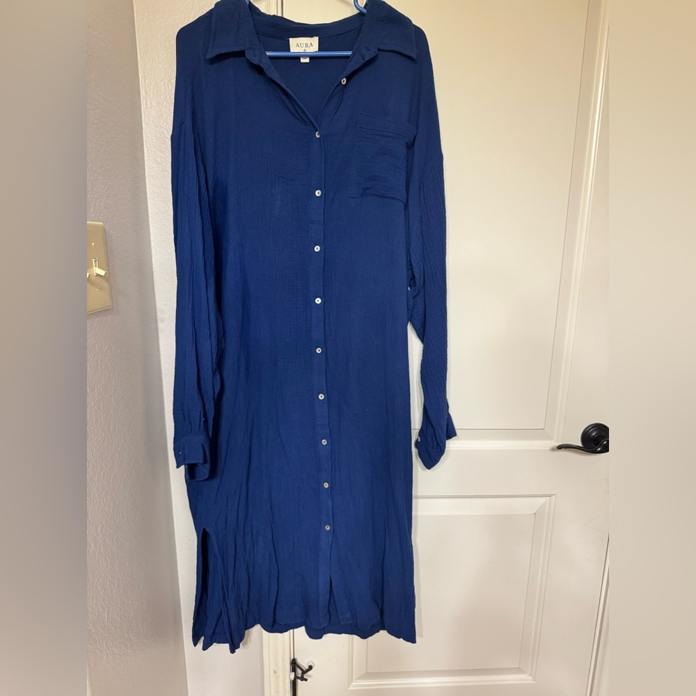 Aura Blue Midi Dress